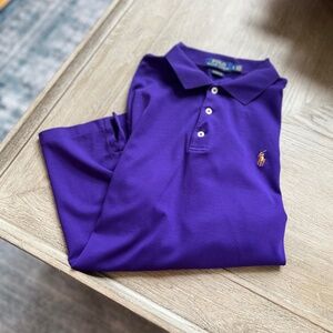 Men's Ralph Lauren polo size L purple with brown emblem